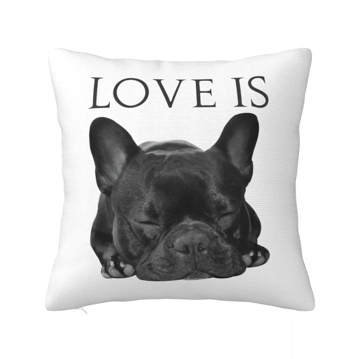 

Чехол Love Is French Bulldog, подушка, мягкая женская декоративная подушка для собак, милый чехол для подушки, домашняя Прямая поставка, 18 дюймов