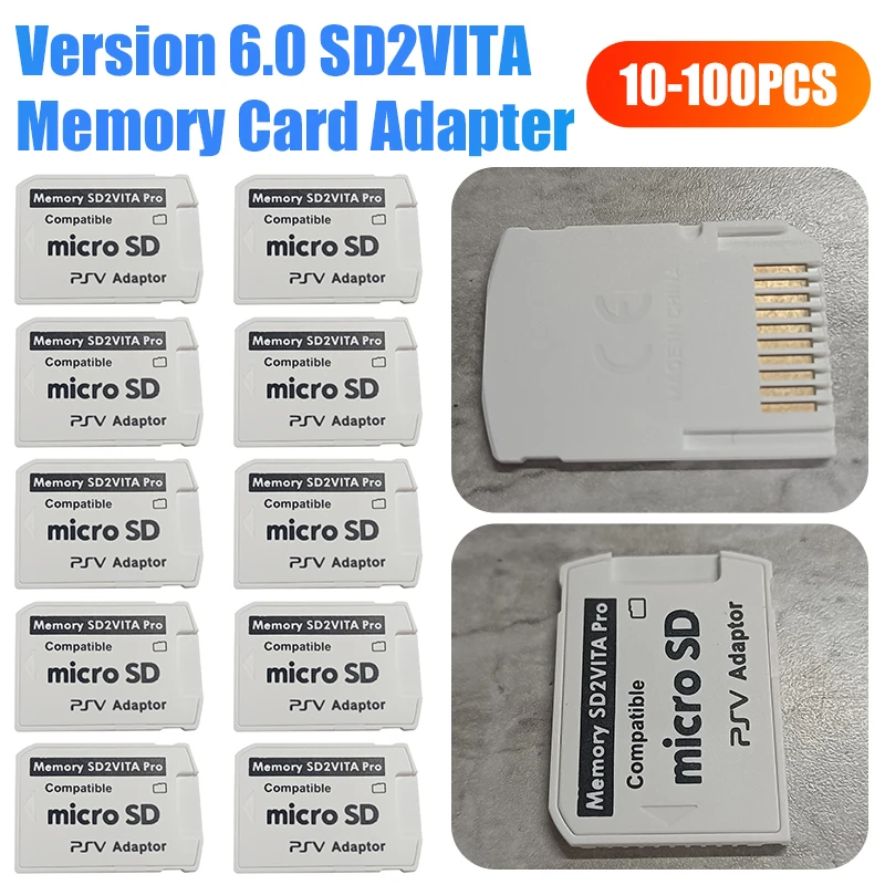 10-100pc Версия 6 0 SD2VITA для PS Vita карты памяти TF адаптер PSV 1000 2000 система Henkaku 3 65 игровая
