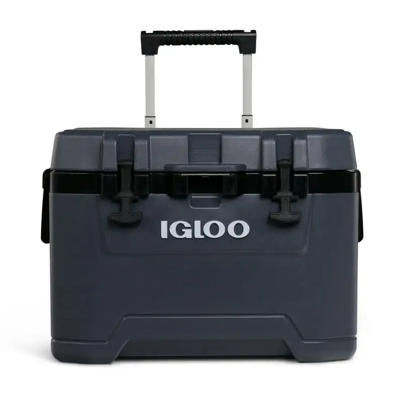 

52 Qt Ice Chest Cooler with Wheels, Gray