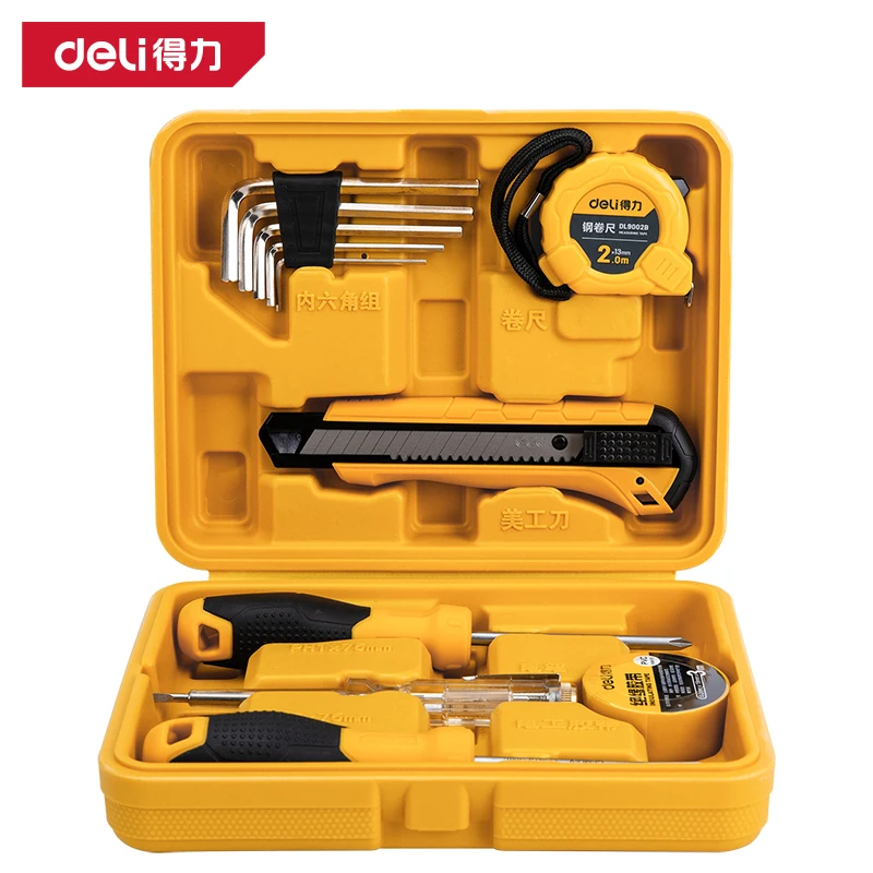 Набор инструментов Deli 11 шт. набор ручных для домашнего хозяйства с пластиковым