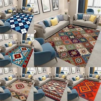 bohemia living room sofa felt carpet ethnic style bedroom rug morocco large area rug washable non slip diamond lattice porch mat