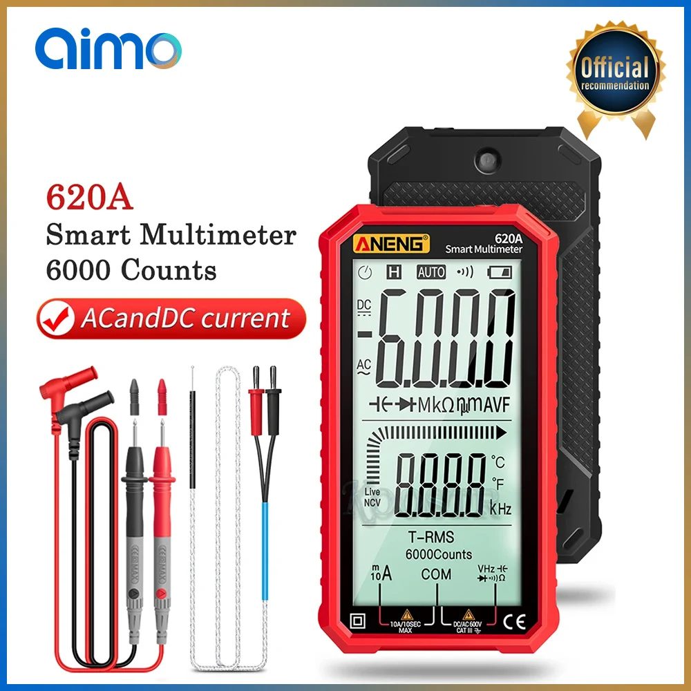 

New 6000 Counts Digital Multimeter Smart Auto Range 600V 10A Tester Meter Ohm Hz Capacitance REL True RMS AC DC DMM Multitester