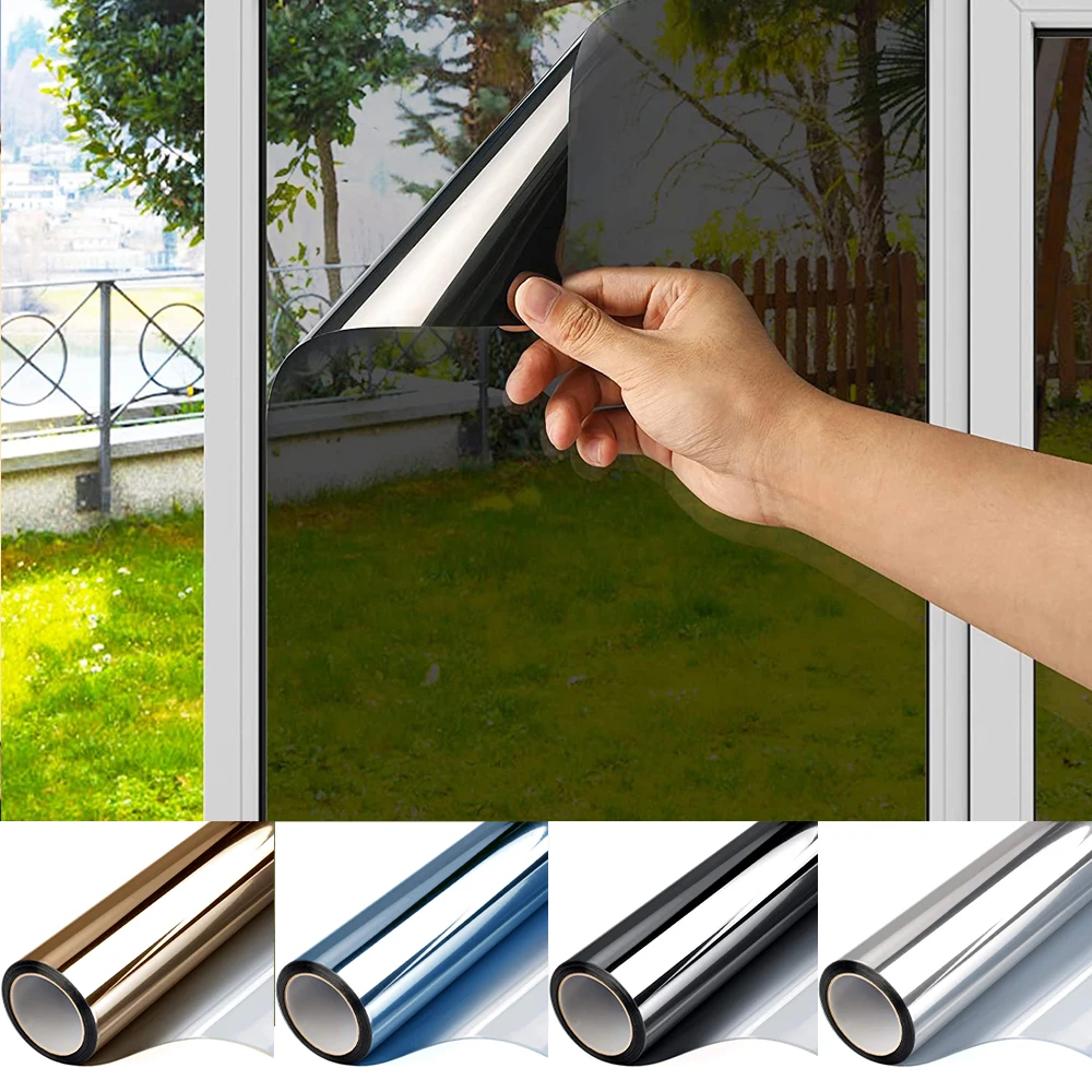 

40*300 Cm Anti Look Decorative Window Tint Privacy Thermal Window Film For Home Office Blocking Light Blackout Glass Vinyl