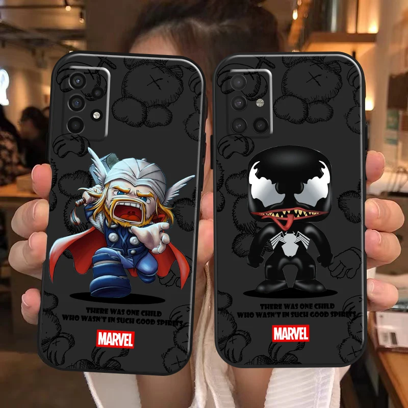 

Marvel Cute Avengers Phone Case For Samsung Galaxy A31 A32 A41 A42 A50 A51 A52 A71 A72 M30 M31 M51 M52 5G Shell Shockproof Back