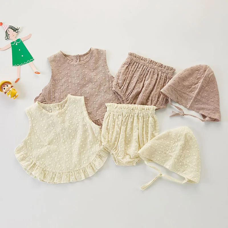 

Комплект летней одежды для девочек 0-3 лет, жилет без рукавов + шорты