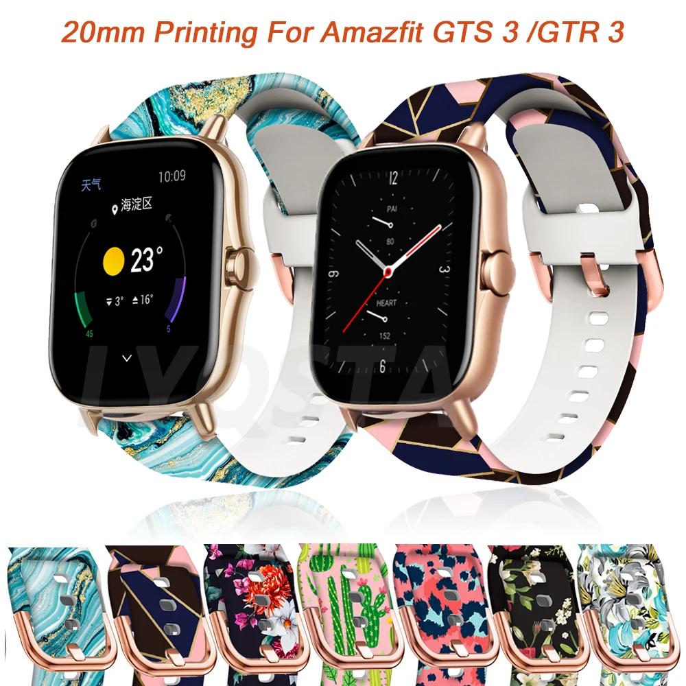 

Ремешок силиконовый для часов Amazfit Bip S, браслет для Xiaomi Huami Amazfit GTS/GTS 2E/GTS 3/GT 2 42 мм/GTR 42 мм, 20 мм