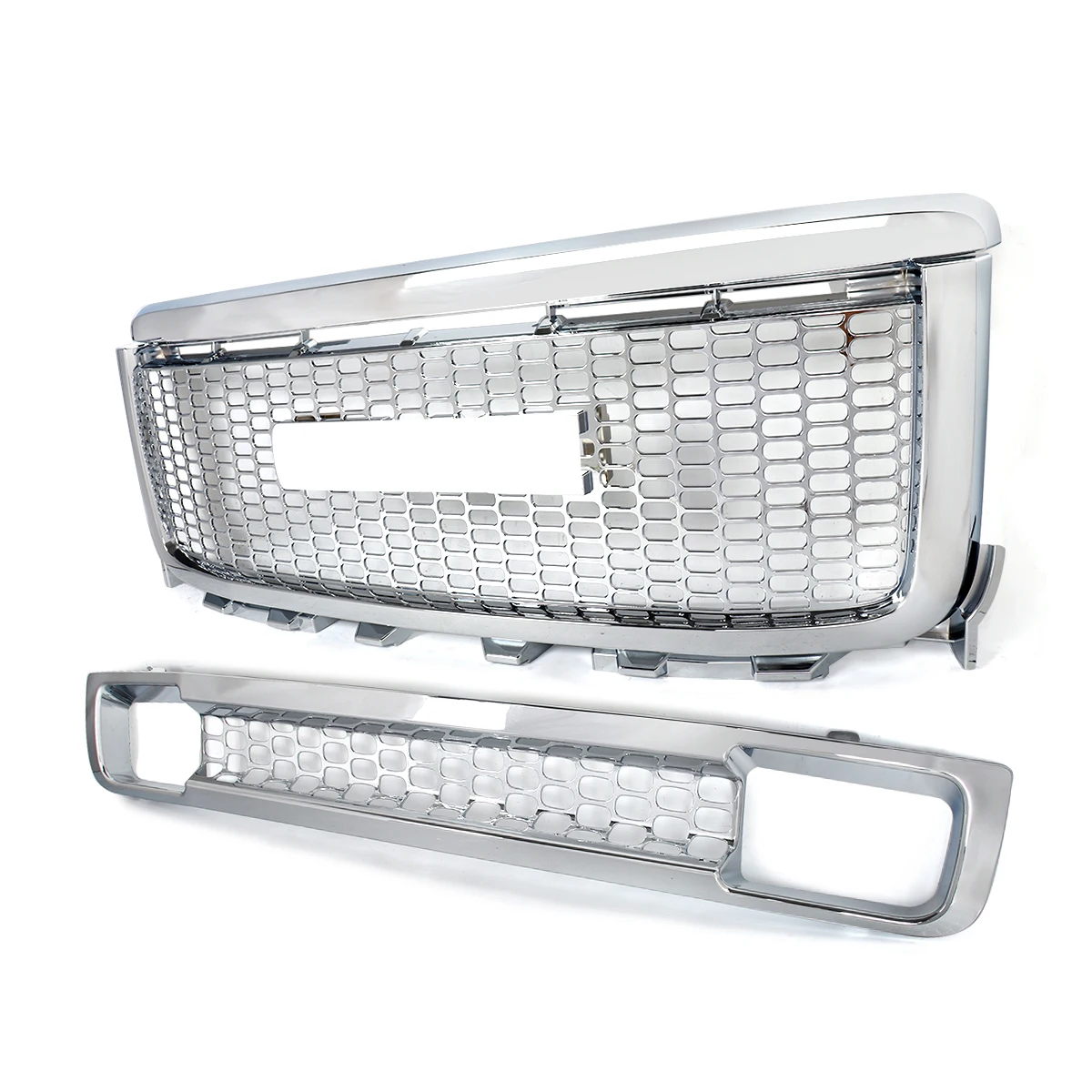Хромированные передние верхние и нижние решетки защитные щитки для GMC Sierra 2500HD 3500HD