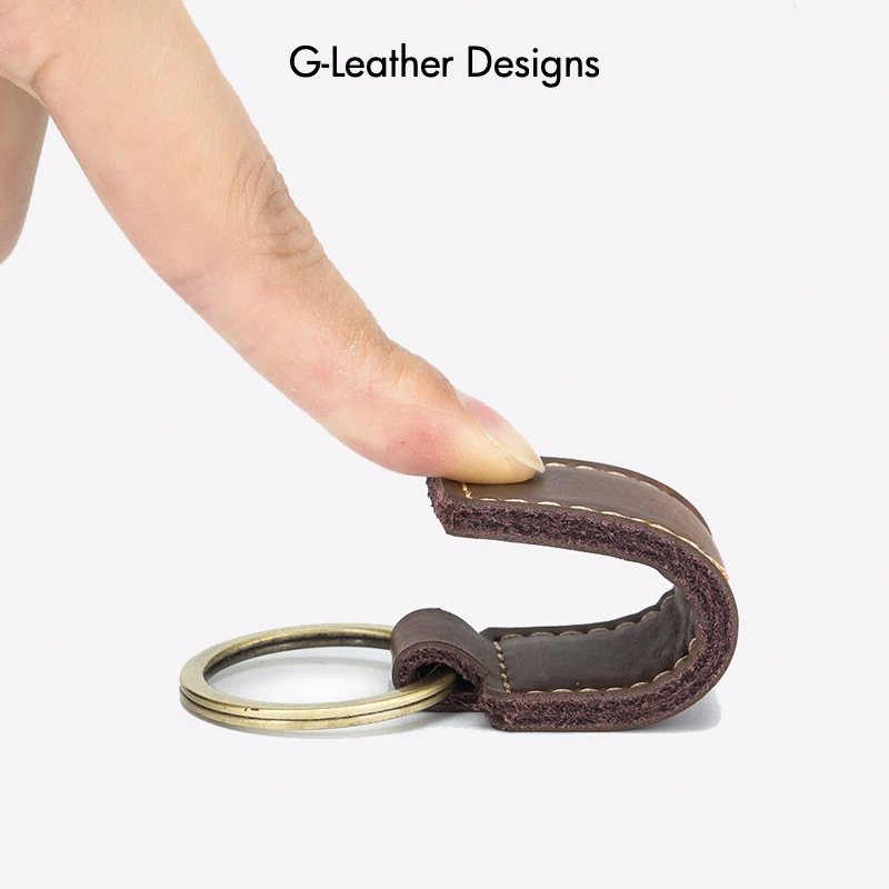 Vintage Leather KeyChain Car Key Chain Small Gift Free Customized Initials Name