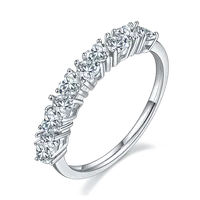 Women Heart Cut Diamond Promise Ring 925 Sterling Silver Jewelry Rings Jewellery Diamond Moissanite Wedding Rings For Women