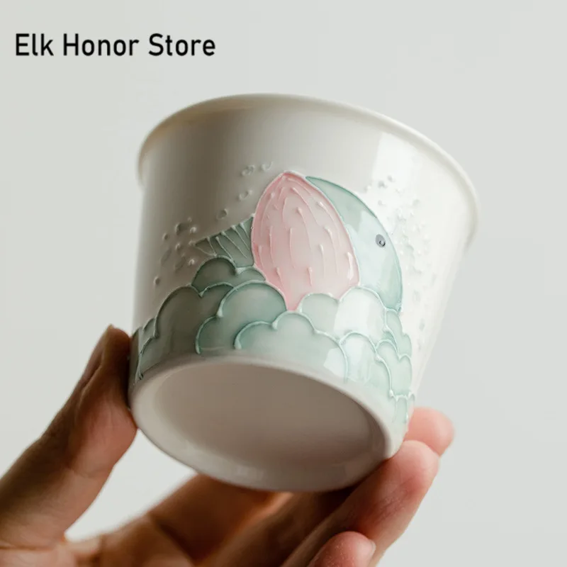 100 мл ручная роспись Маленький мастер Кита чашка ручной работы ворс резной