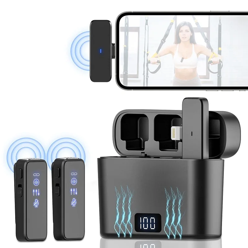 Беспроводной микрофон с отворотом для записи высокочувствительные портативные