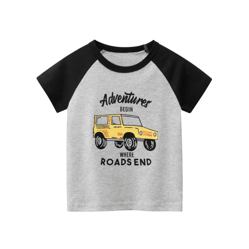 

Korean version children clothing new products summer boys short -sleeved T -shirt cotton baby clothes children's bottom shirt