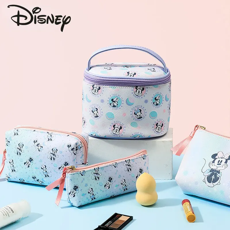Disney Four-piece Cosmetic Bag Cartoon Cute Cosmetic Storage Bag Portable Travel Portable Wash Bag Multi-function Hand Bag