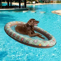 Inflatable Dog Beds Large Pet Beds Pool Float Puppy River Raft Swimming Pool Floaties Stay Dry Ride On Canvas Dog Float
