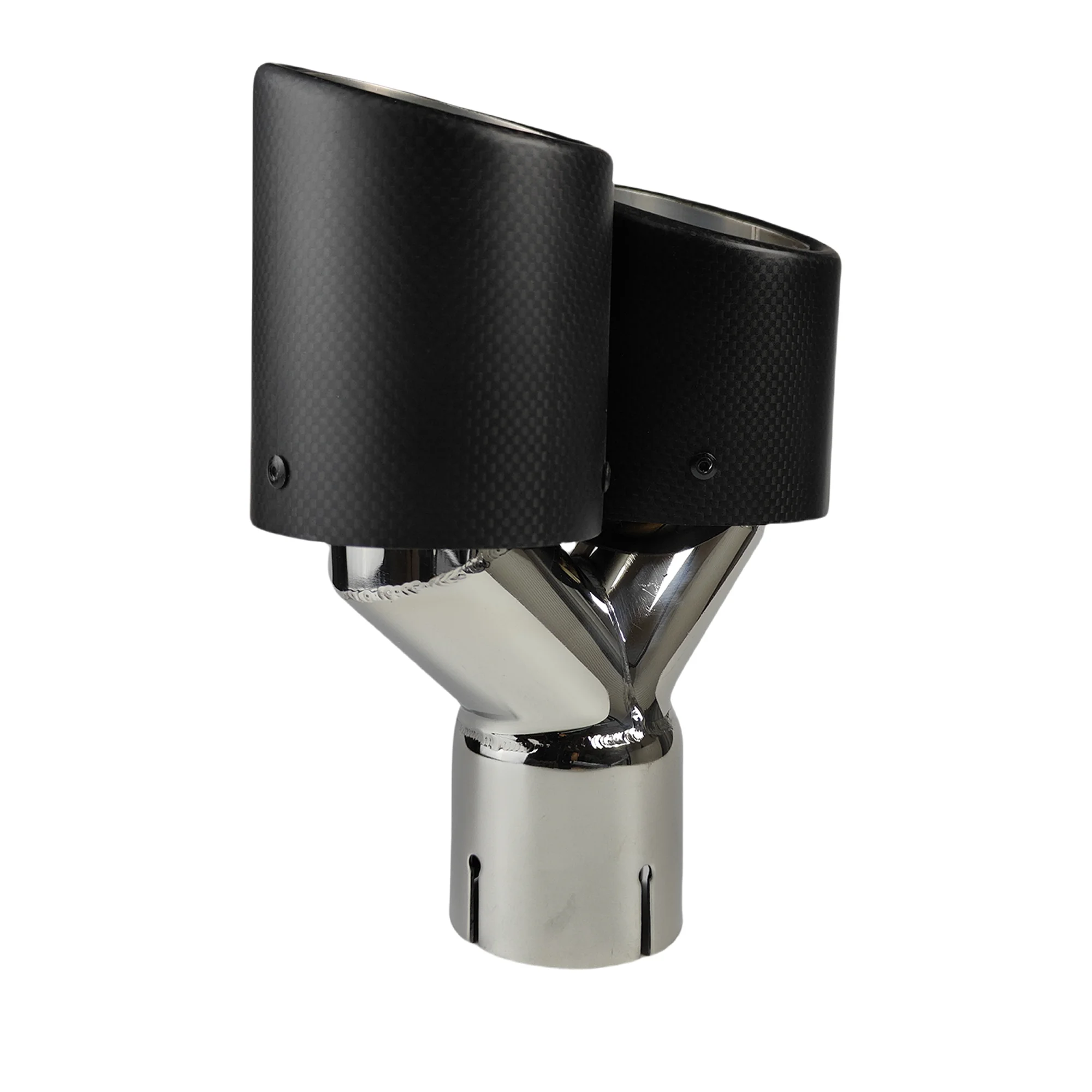 Автомобильный глянцевый глушитель из углеродного волокна Y-образная форма