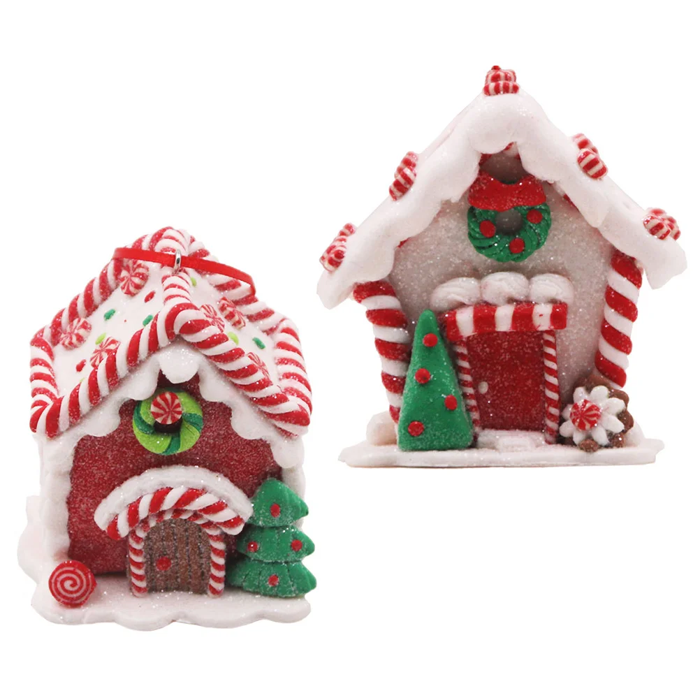 

House Christmas Gingerbread Ornaments Decor Hanging Tree From Ceiling Decorations Houses Candy Ornament Village Minidecoration