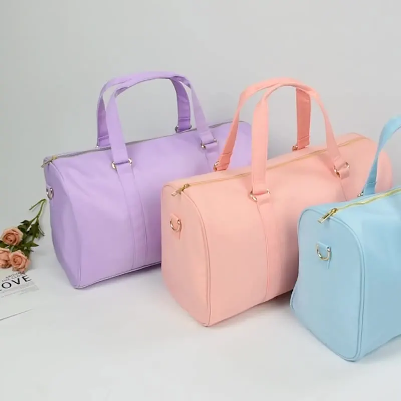 Waterproof Travel Duffle  Sport Bags Large Capacity Nylon Travel Handbag Men Shoulder Bag Purple Handbag Travel Organizer