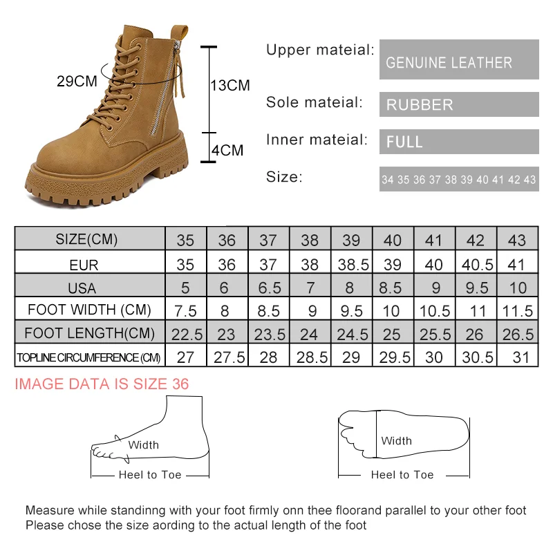 AIYUQI Ankle Boots Women Fur 2023 New Large Size British Style Boots Women Genuine Leather Platform Non Slip Booties Women