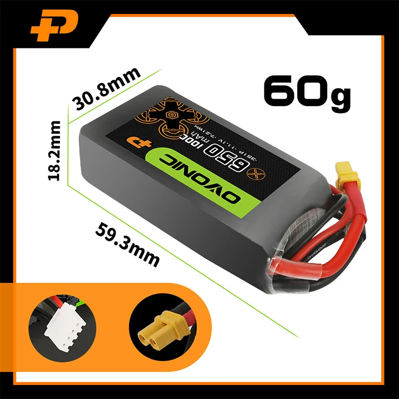 

HOT 100C 650mAh 3S 11.1V LIPO Battery For RC Helicopter Quadcopter FPV Racing Drone Parts 14.8V Battery With XT30 Plug