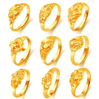 vamoosy 24k gold tiny rings for women bijoux femme luxe boho rings party 2022 trend knuckles jewelry friendship accessories