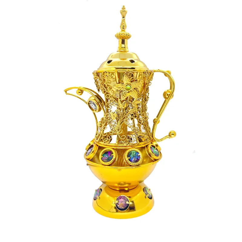 

Plug In Arabian Incense Burner Muslim Censer Electric Metal Ramadan Home Decoration Religious Church Decor