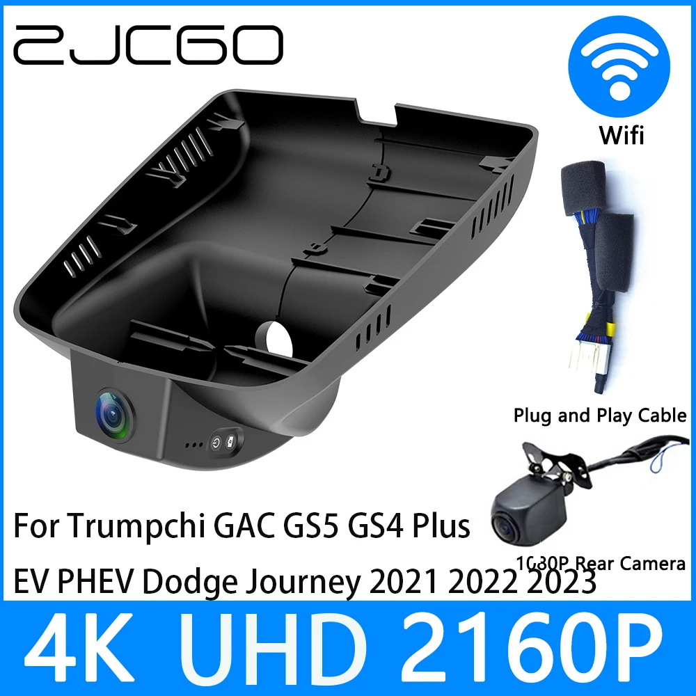 

ZJCGO Dash Cam 4K UHD 2160P Car Video Recorder DVR Night Vision for Trumpchi GAC GS5 GS4 Plus EV PHEV Dodge Journey 2021~2023
