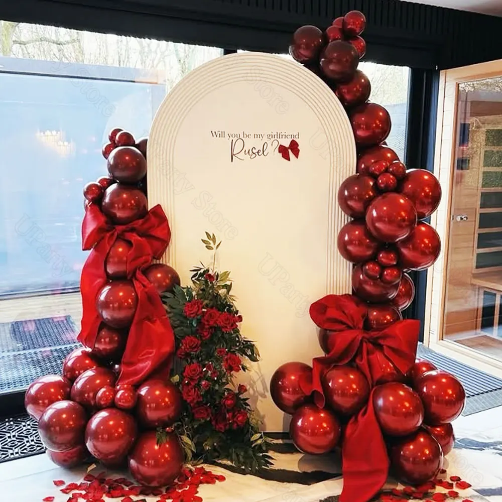 Металлические красные воздушные шары для свадьбы MicroPlush