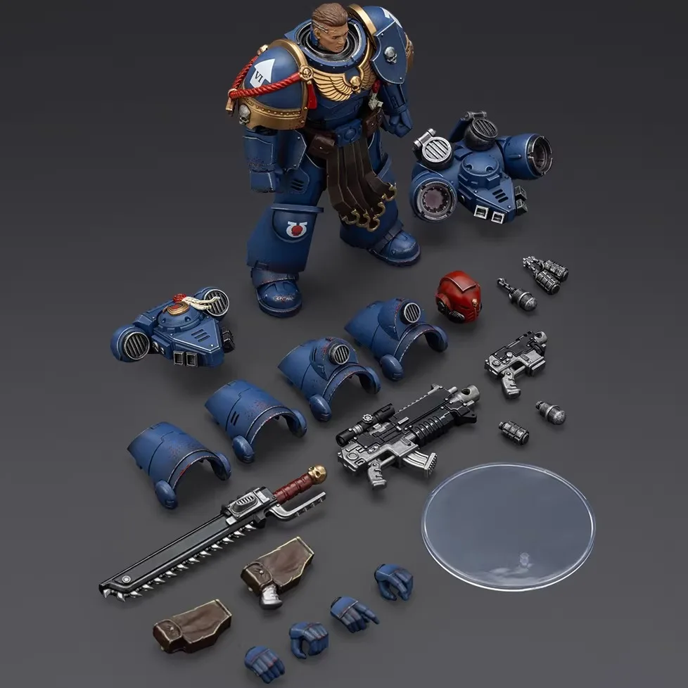 Фото Аксессуары: Фигурки Joytoy Warhammer 1/18, Ультрамарин, сержант Гадриэль - коллекционное издание, модель игрушки, подарок для мальчиков, 3,75 дюйма. №2