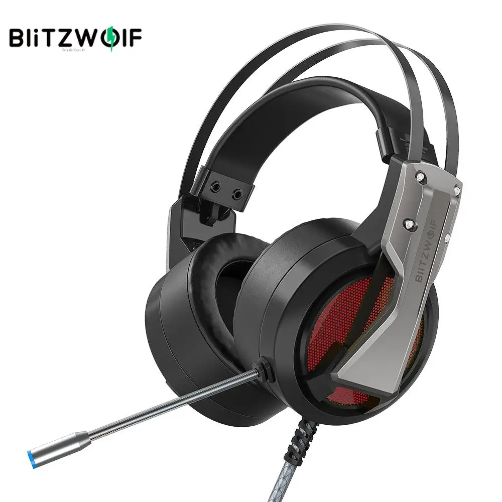 

BlitzWolf BW-GH1 Gaming Headphone 7.1 Surround Sound Bass RGB Game Headset with Mic for Computer PC PS3/4 Gamer,Noise Isolating
