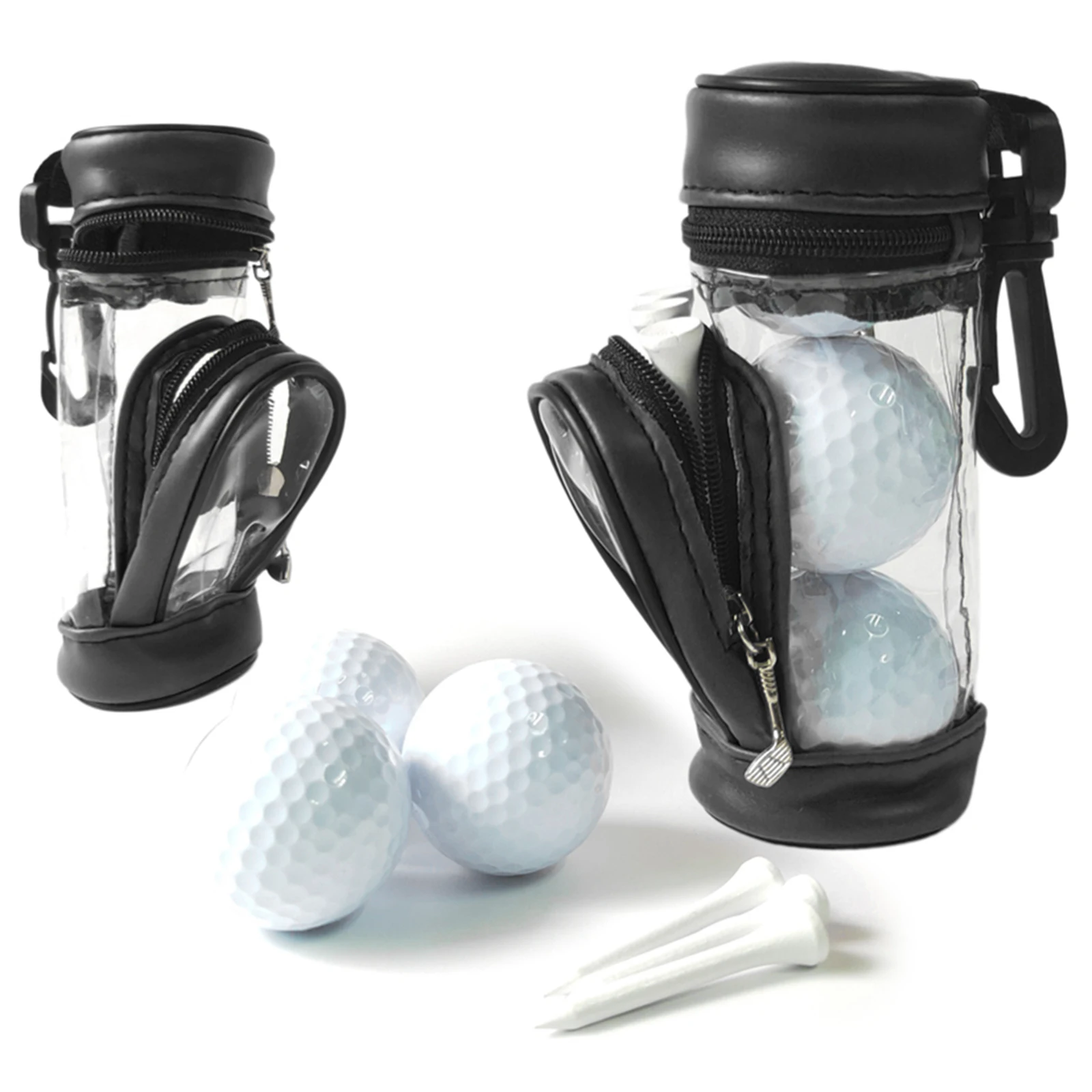 

Golf-Ball Tee Pouch Bag Kits Transparent Golf-Accessories Holder Waist Belt Bag Golf Ball Storage Bag Outdoor Accessories