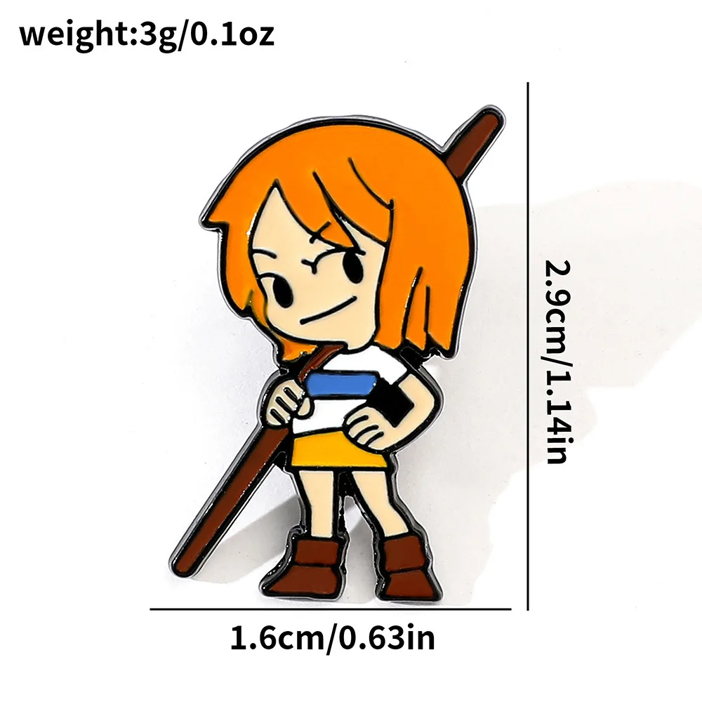 ONE PIECE аниме фигурка Санджи Зоро Луффи Нами Усопп металлическая брошь рюкзак