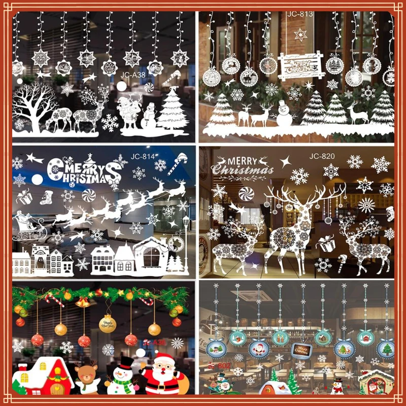 

Wall Window Stickers Marry Christmas Decoration For Home 2021 Christmas Ornaments Xmas Navidad Gift New Year 2022