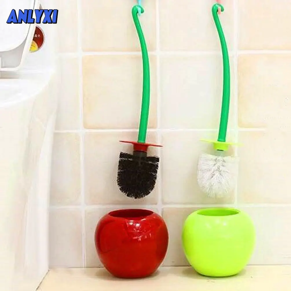 

Щетка-держатель для туалетной щетки в форме вишни, набор инструментов для уборки, бытовой аксессуар для туалетной комнаты ершик для туалетн...