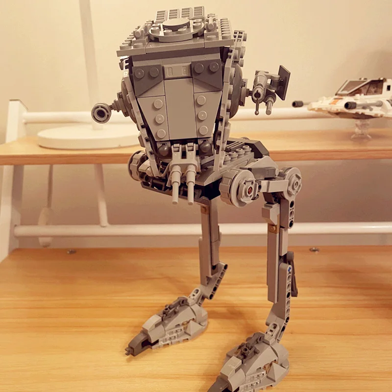 Miniso GALAXY SPACE AT-Robot битва MOC-DROID Walkers модель строительных блоков Кирпичи игрушки набор