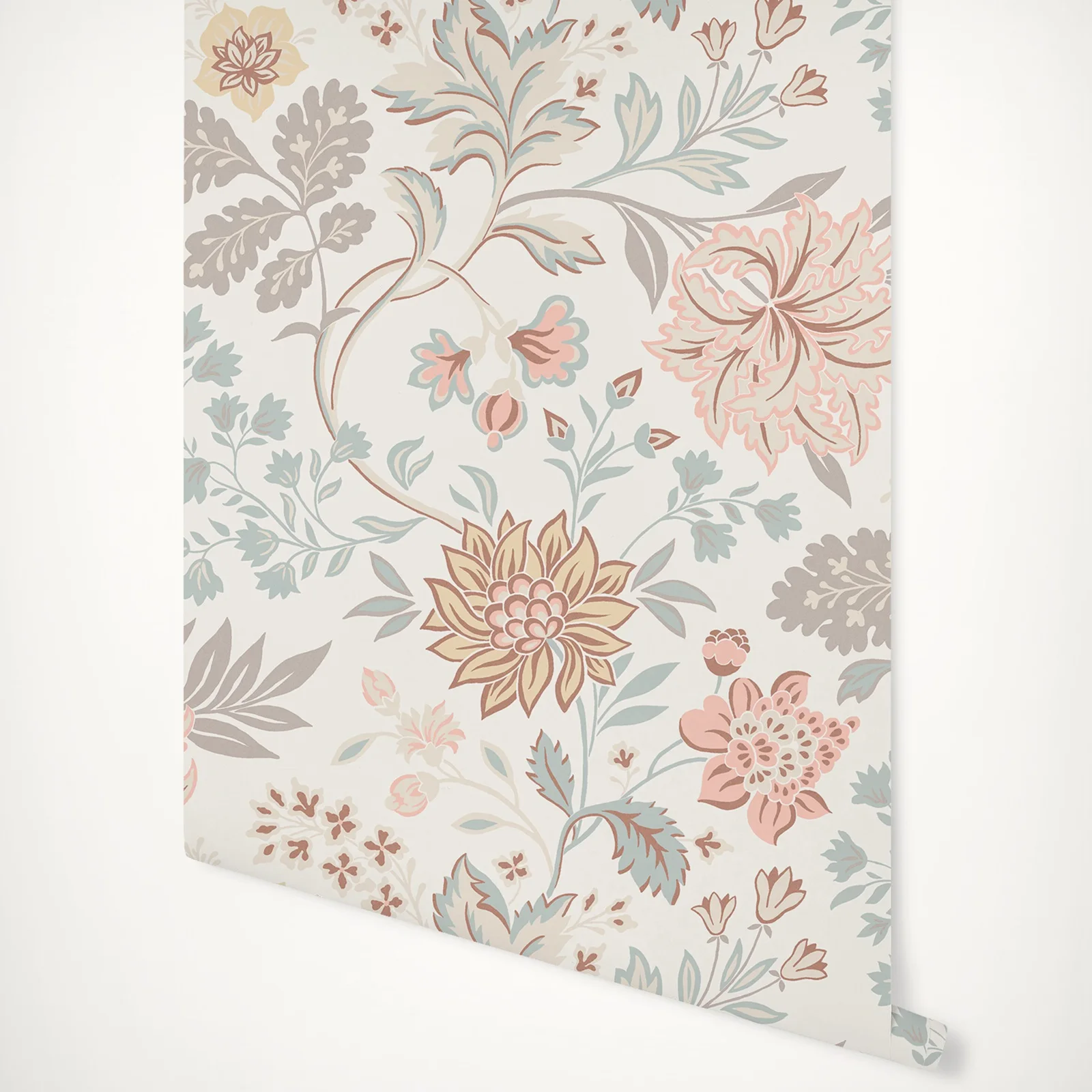 

Обои Alicia в пастельно-розовом, желтом, зеленом и кремом из селадона, скандинавские цветочные обои