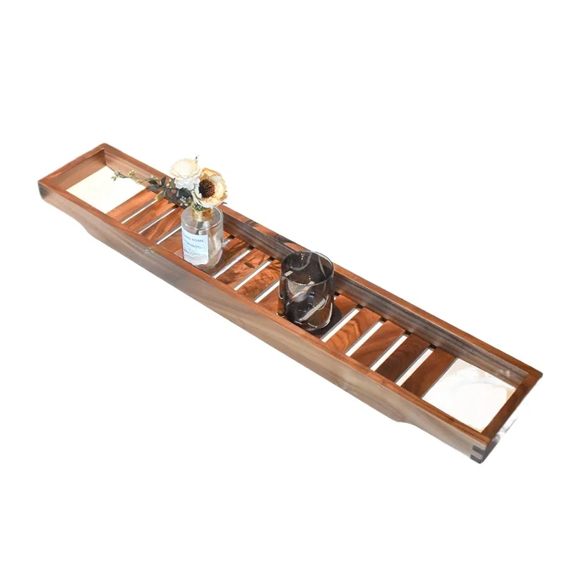 Стеллаж для ванны из цельного дерева ванной комнаты в отеле хранения телефона