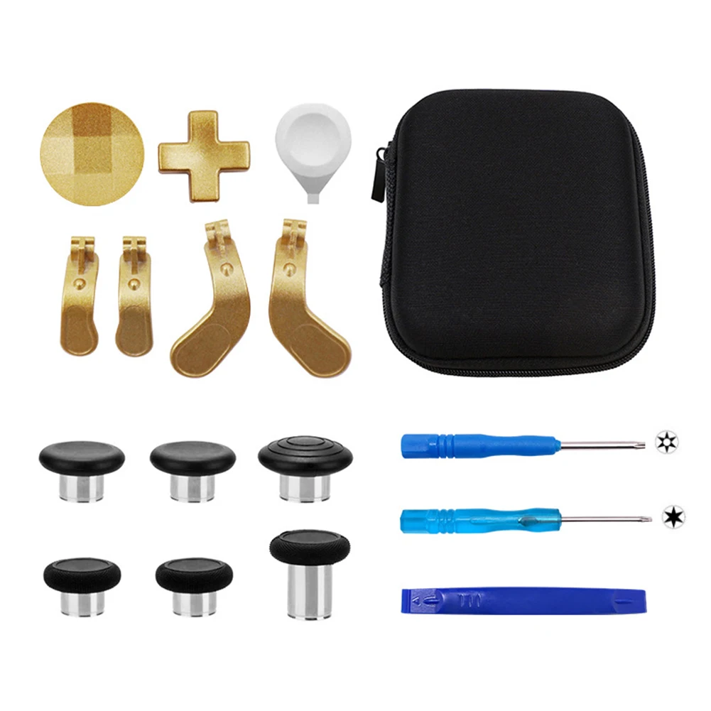 

16pcs Trigger Button For Xbox One Elite 2 Metal Paddles Game Controller Trigger Button Thumb Grip Joypad Gamepad Replacement