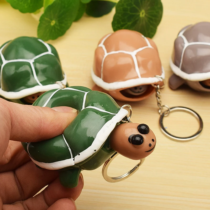 

Squeeze Turtle Keychain Creative Decompression Artifact Relax Vent Toy Squeeze Turtle Keychain Toy For Stress Reduction For Men