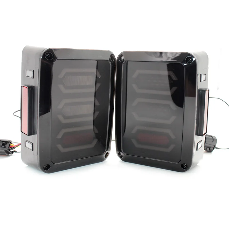 

Smoked LED Tail Light Rear Brake Turn Signal Reverse Tail Lamps For Jeep Wrangler JK 2007-2017 JK Led Tail Lights