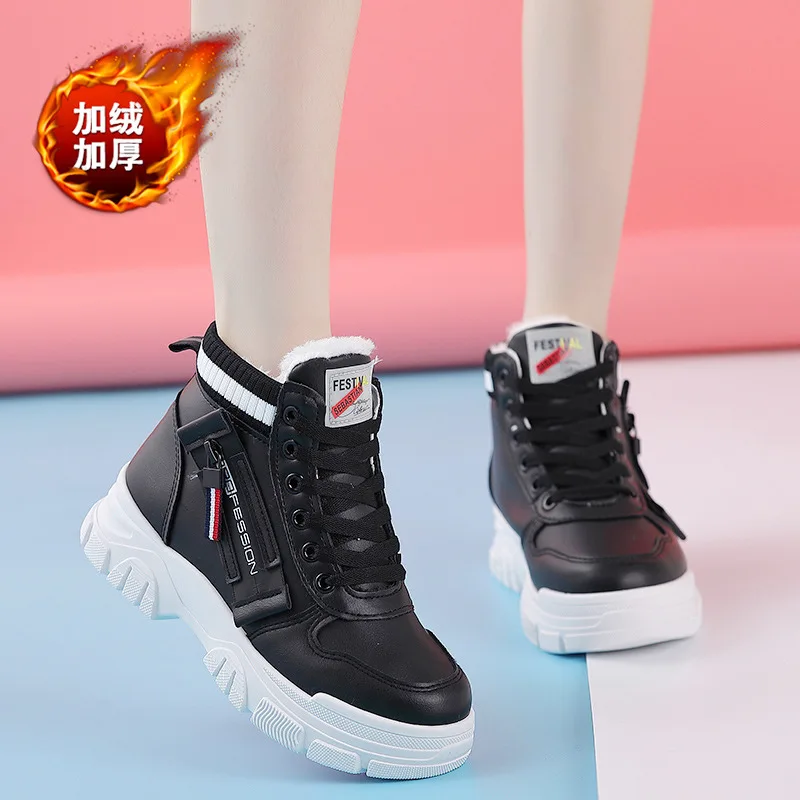 Women Winter Boots Ladies Snow Boots Lace Up Ankle Boots Female Non Slip Plush Fur Shoes Keep Warm Ankle Botas Plus Size 35-40