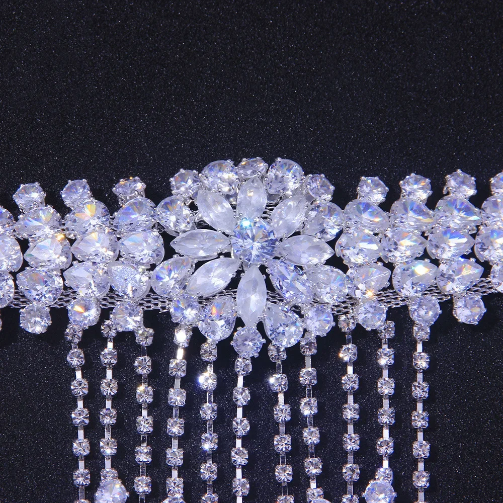 Европейский и американский крупный цветок с бахромой украшение для женщин