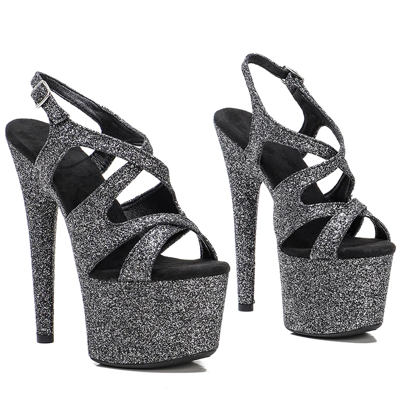 Leecabe 17CM/7Inch Women's Platform Sandals  party High Heels Shoes Pole Dancing Shoes