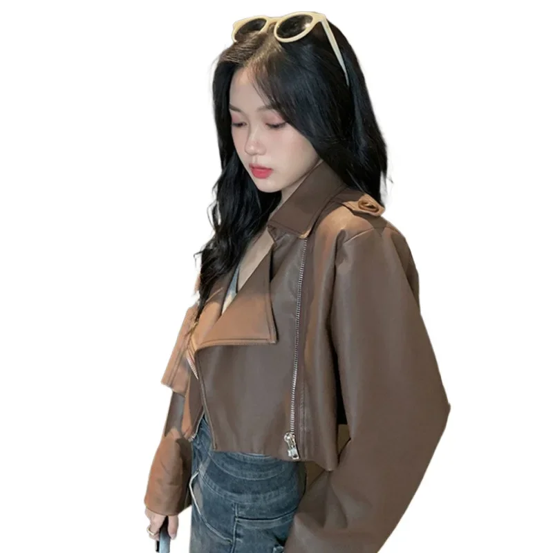 2024 весна-осень новинка во французском стиле элегантная мотоциклетная куртка из