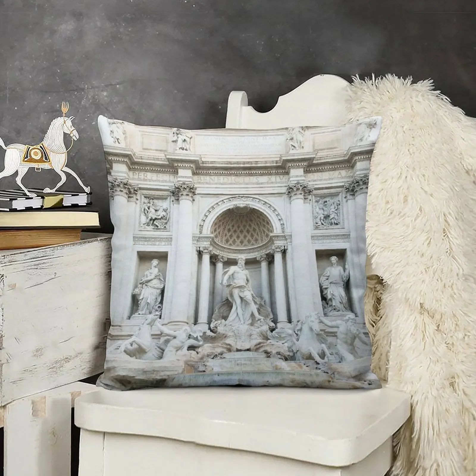 Фонтан Треви в Риме # 1 путешествие стена Художественная декоративная подушка