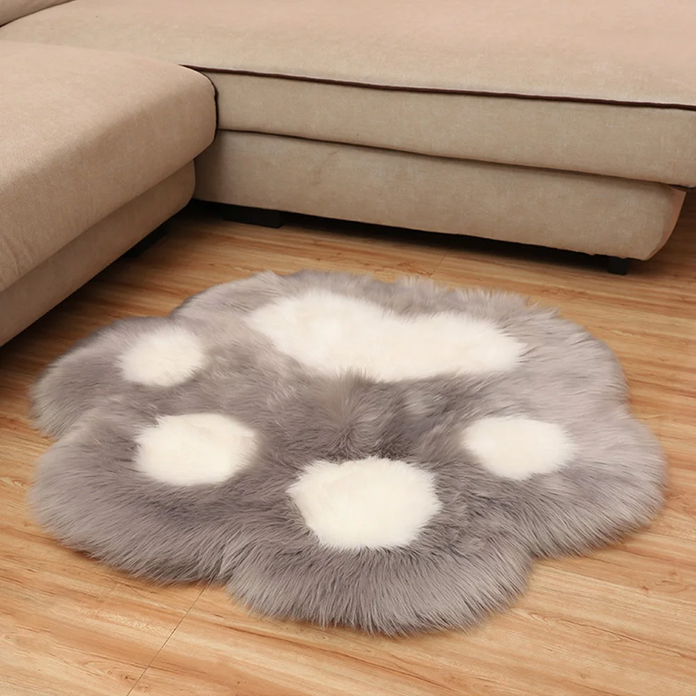 

Artificial Wool Background Decoration Fluffy Carpet Bedroom Bedside Absorbent Pad Animal Pattern Balcony Area Rug Cartoon Bath