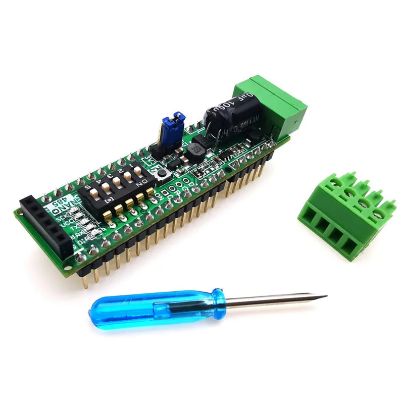 Фото Плата разработки Nano 485 12В-48В с питанием от шины для Arduino RS485 422, улучшенная версия Nano R3, USB-кабель 340G №2