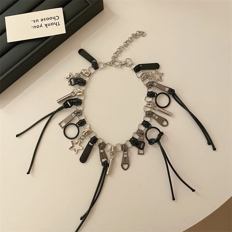 Ожерелье с гальваническим покрытием на молнии в форме звезды