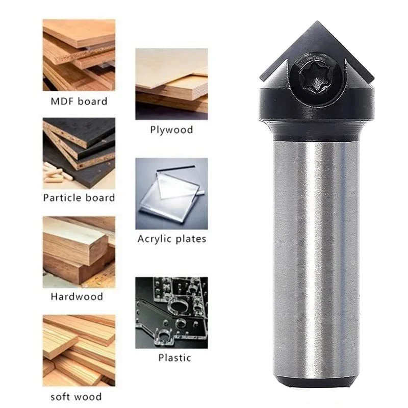 1/4-дюймовый карбидный спойлер с хвостовиками V-образная канавка 90 ° одна фреза