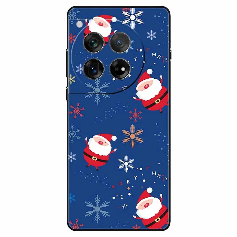 Рождественские чехлы для телефонов OnePlus 12 защитный чехол-бампер силиконовый