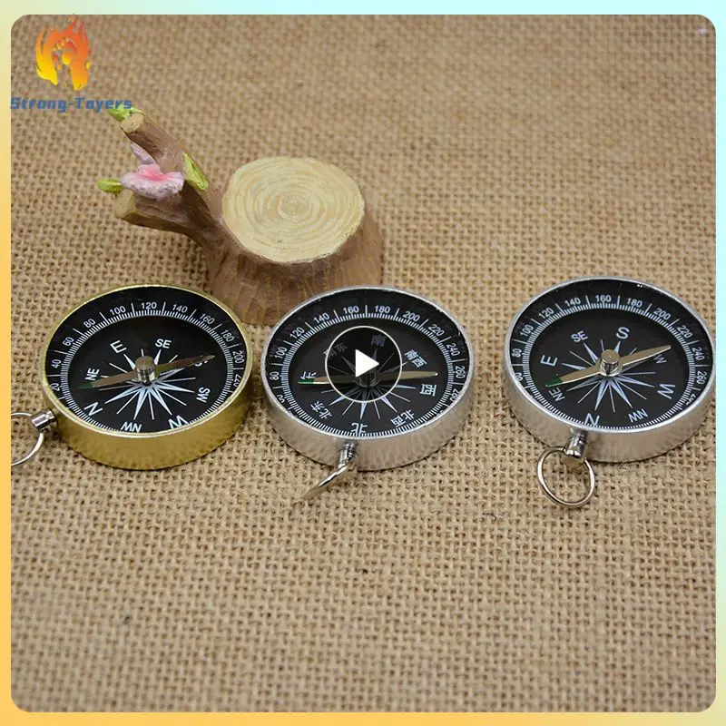 

Outdoor mini Pocket compass switch lightweight aluminum compass Key Chain metal Gift Camping compass Survival equipment